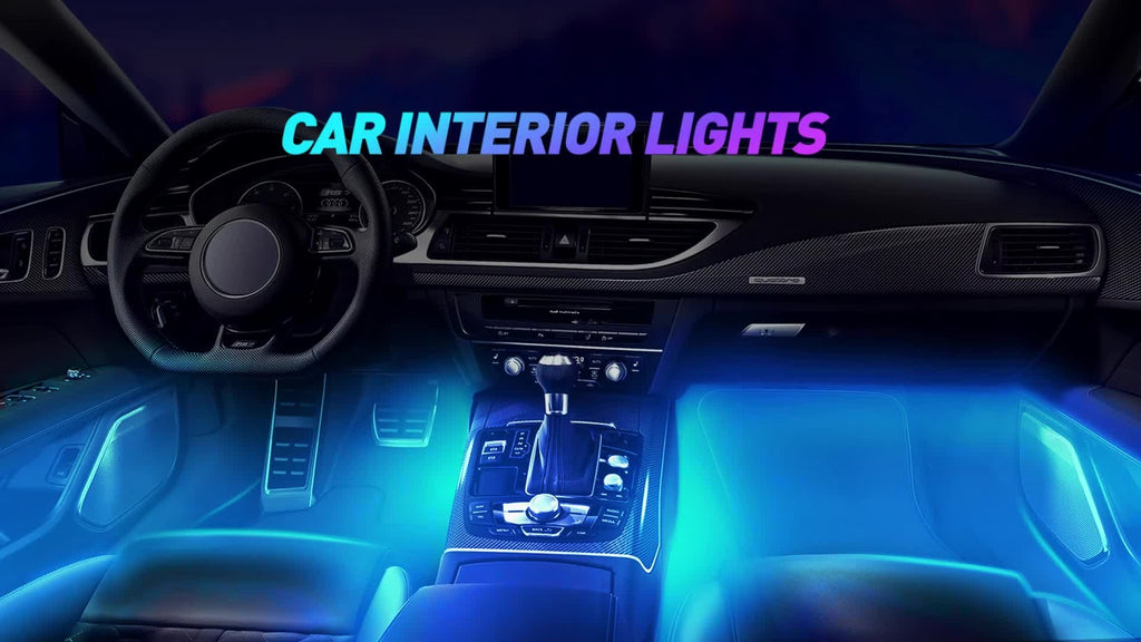 RGB LED Car Interior Accessories Floor Decorative Atmosphere Strip Lamp Lights