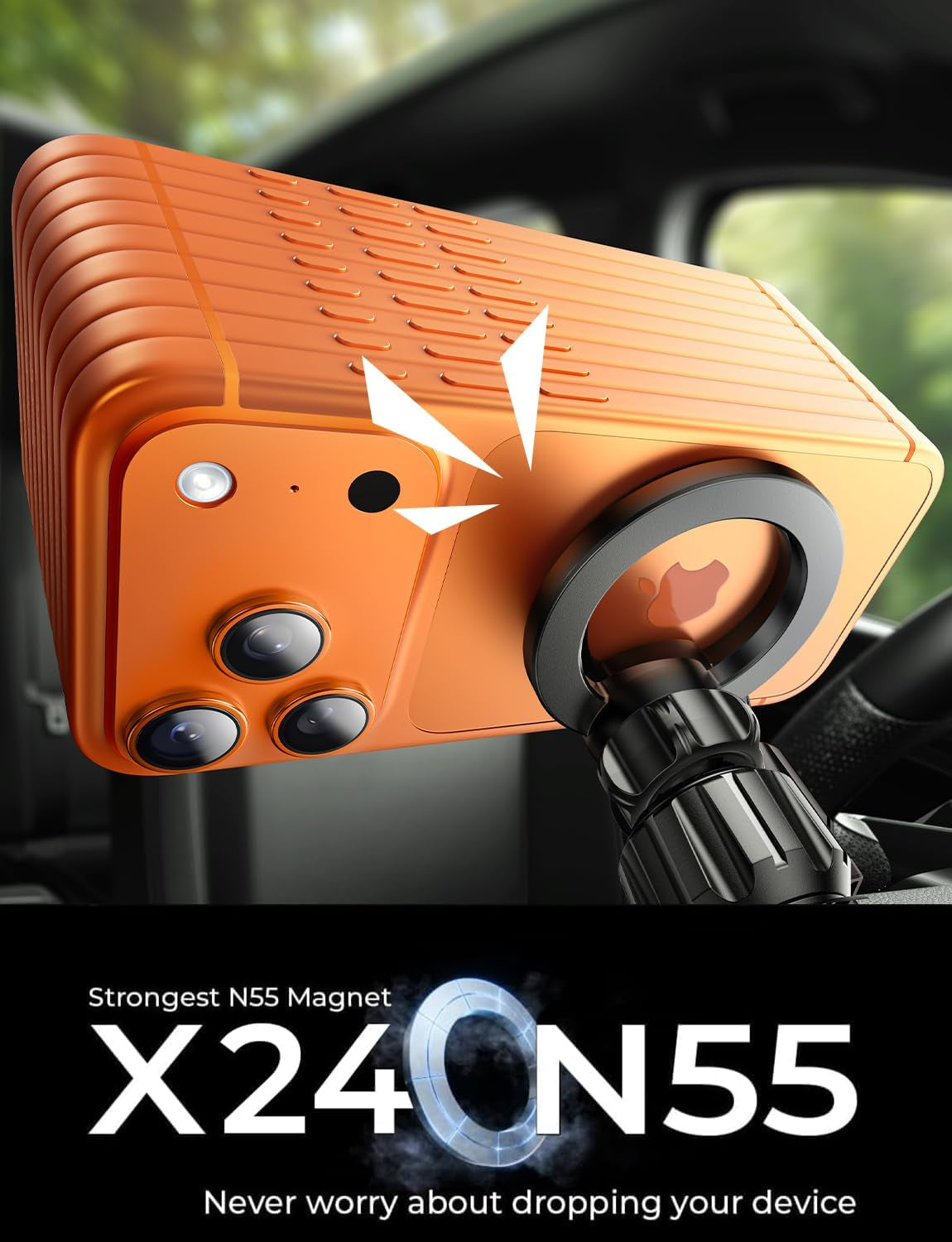 Magnetic Phone Holder for Car, Magsafe Car Mount for Iphone 17 Car Accessories for Men Women Gifts for Christmas [95% Increase Magnet] Car Vent Phone Mount RV Truck Mat Fit GPS Iphone 17 Pro Max